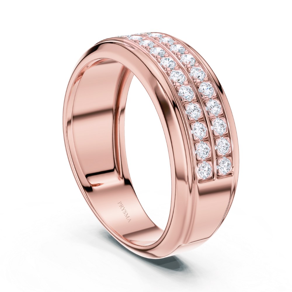 Eminence Triple Row Diamond Ring