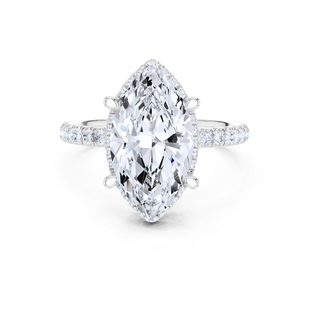 Celeste Marquise Halo Ring