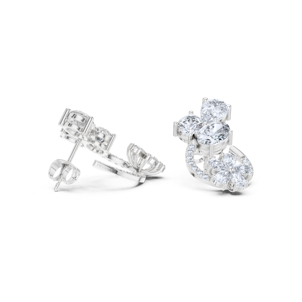 Blossom Halo Diamond Hoop Earrings