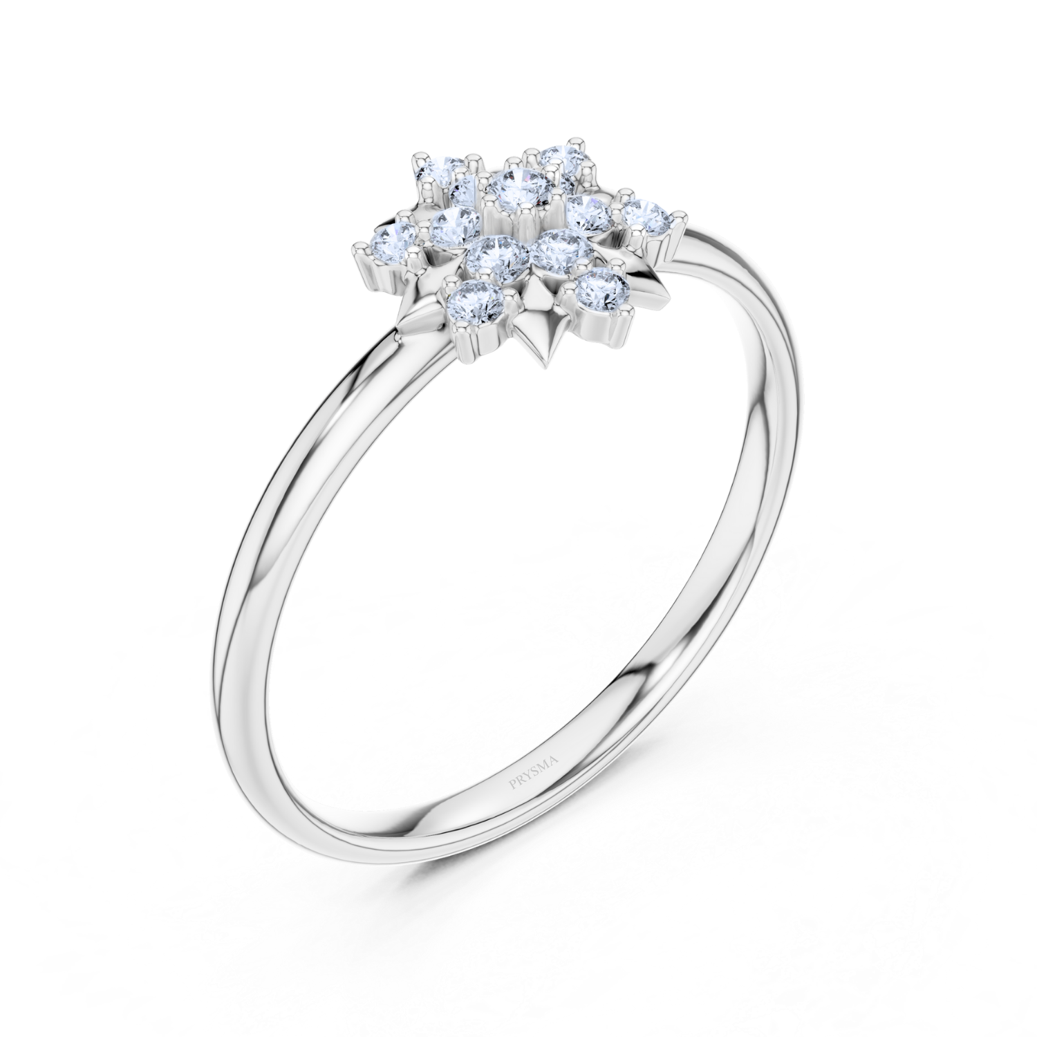 Starlit Blossom Diamond Ring
