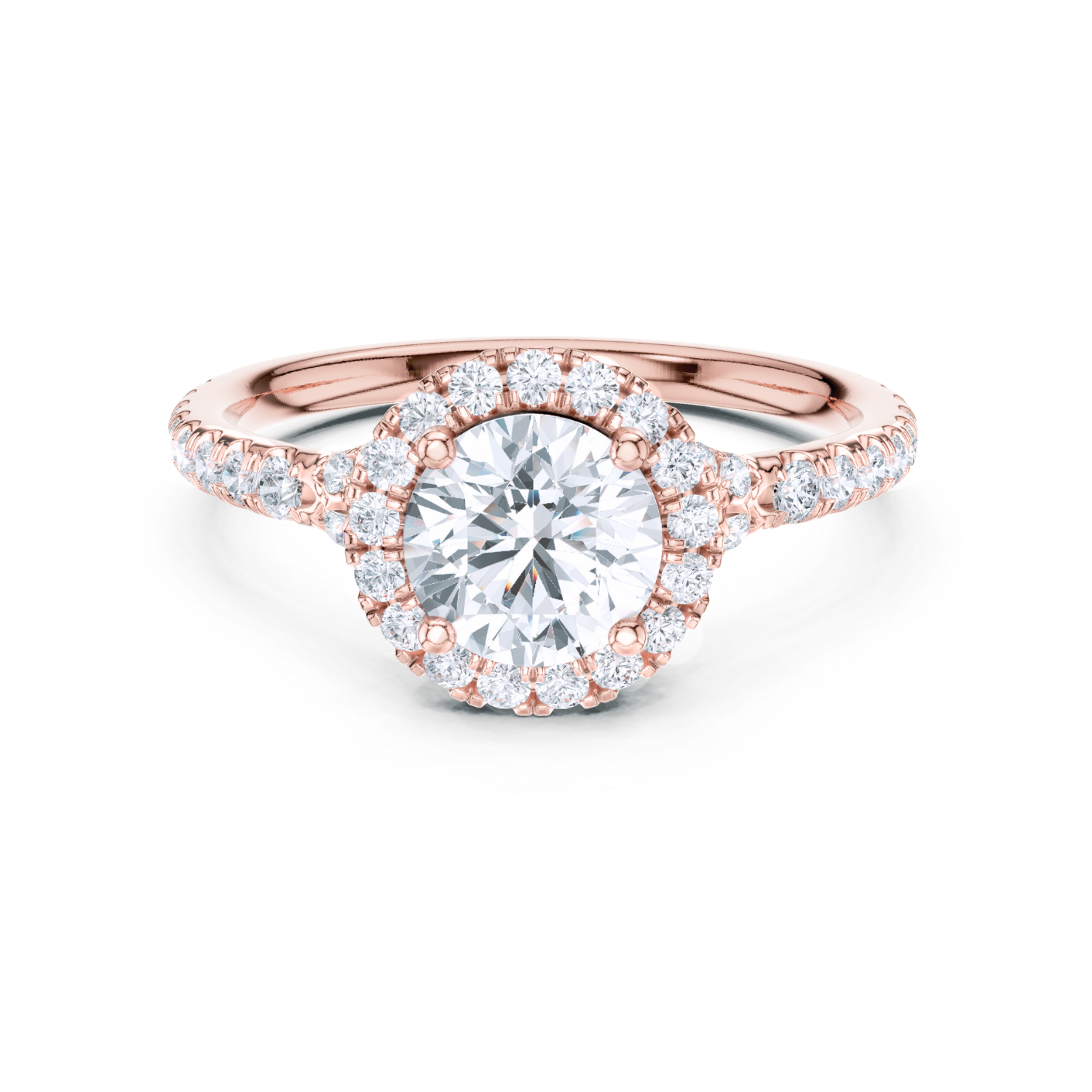 Cathedral Pave Diamond Ring