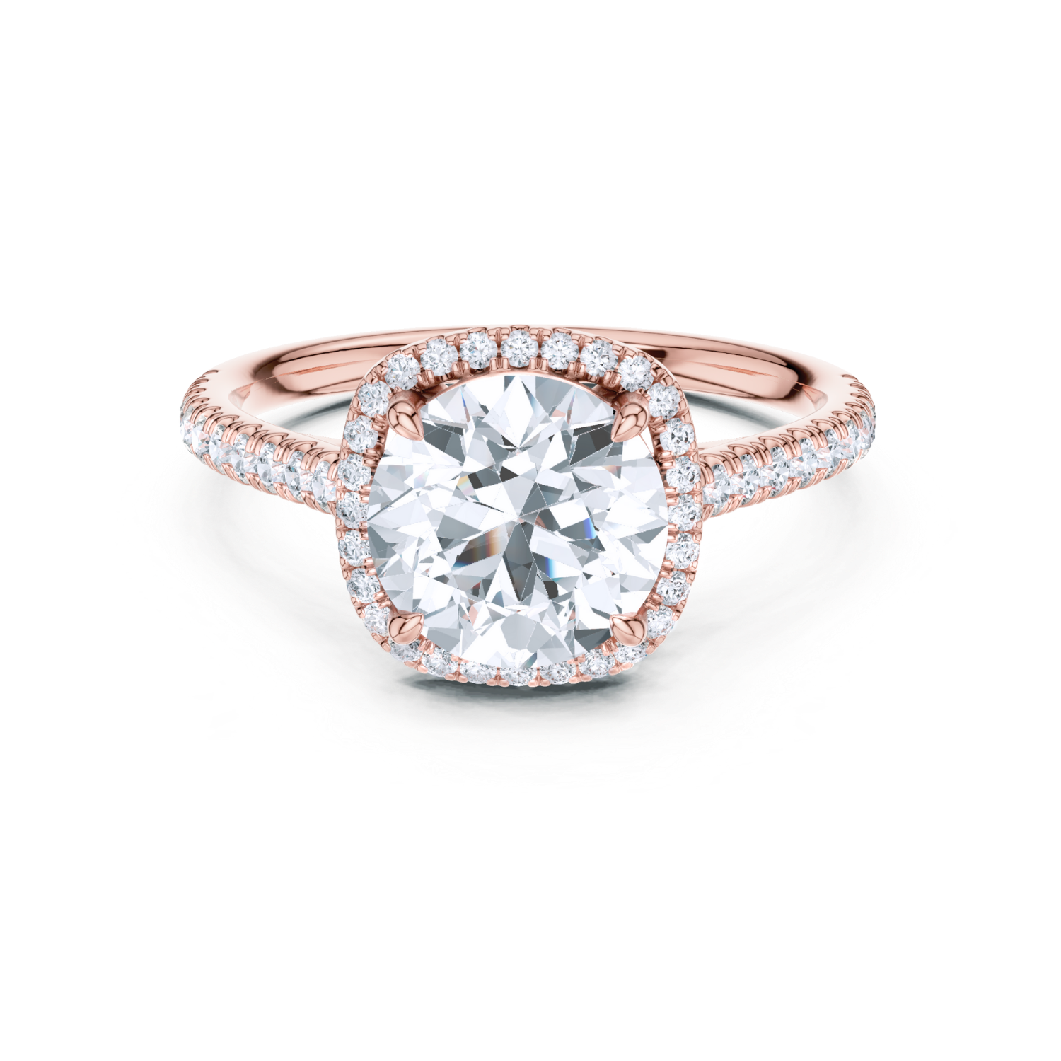 Halo Pave Diamond Ring