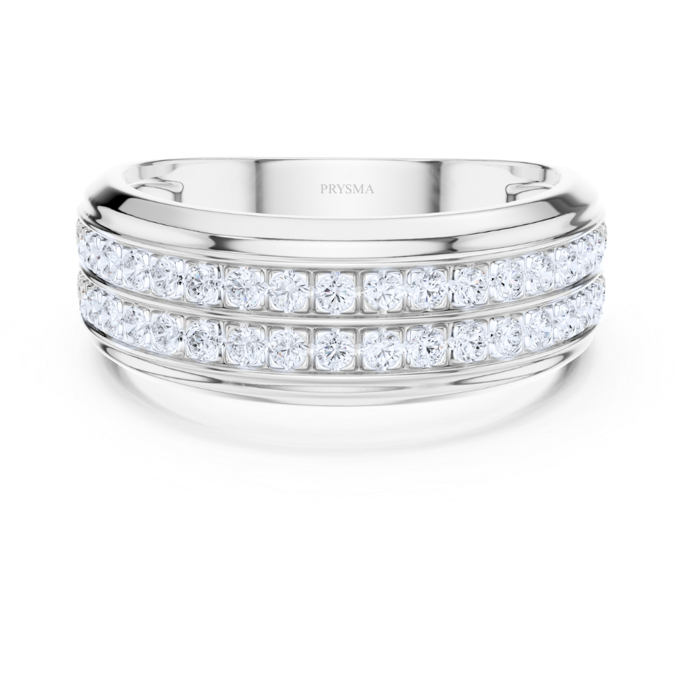 Eminence Triple Row Diamond Ring