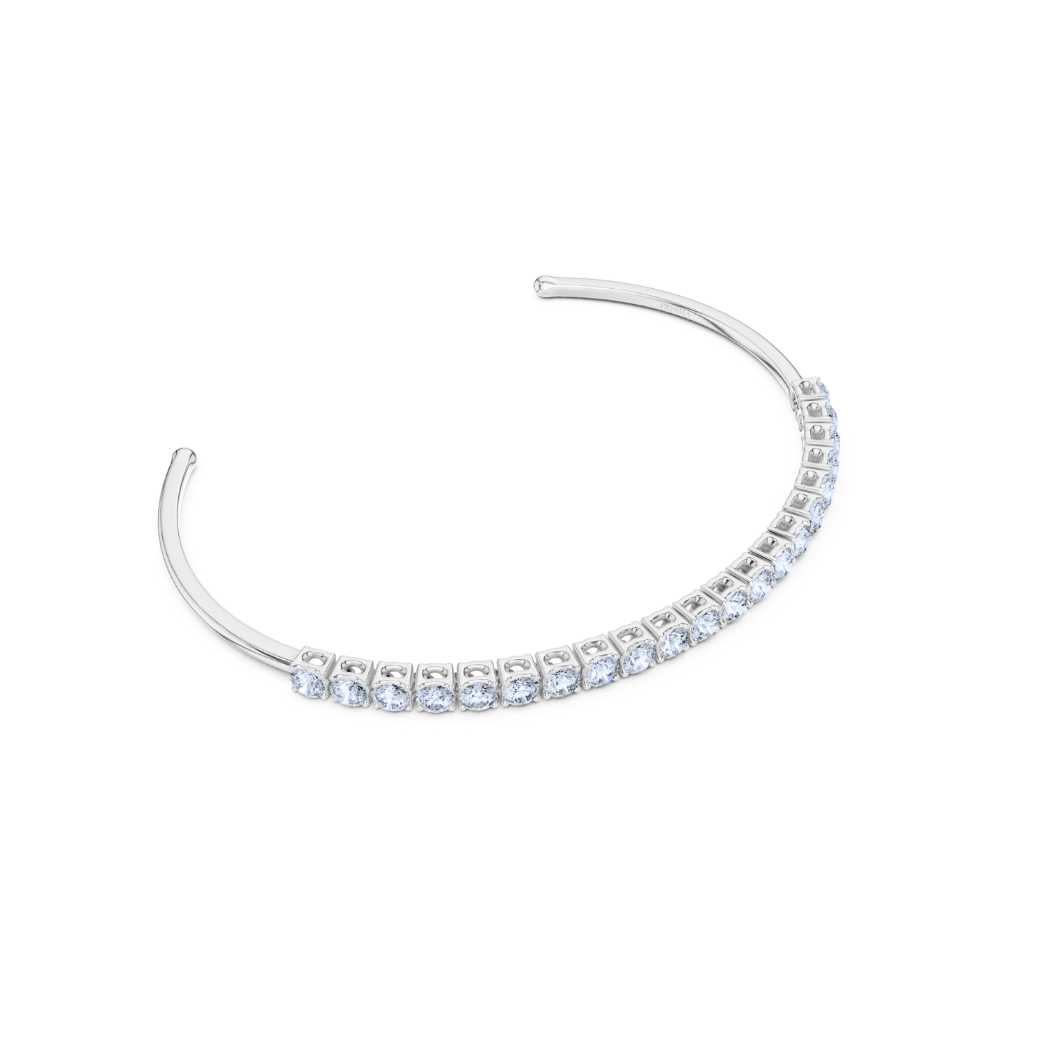 Elegant Diamond Open Cuff Bracelet