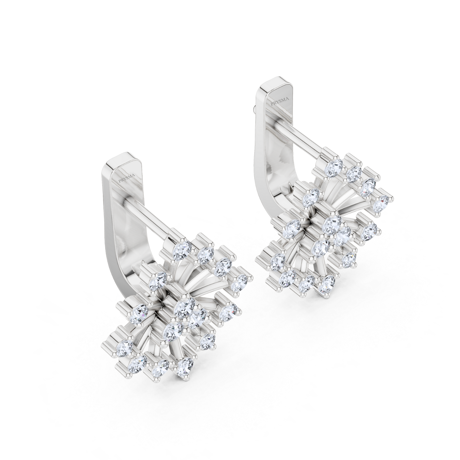 Radiant Starburst Diamond Earrings