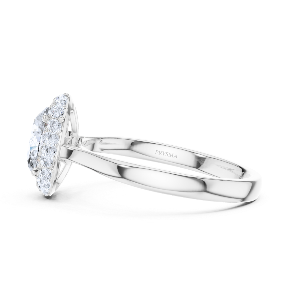 Celeste Oval Double Halo Ring