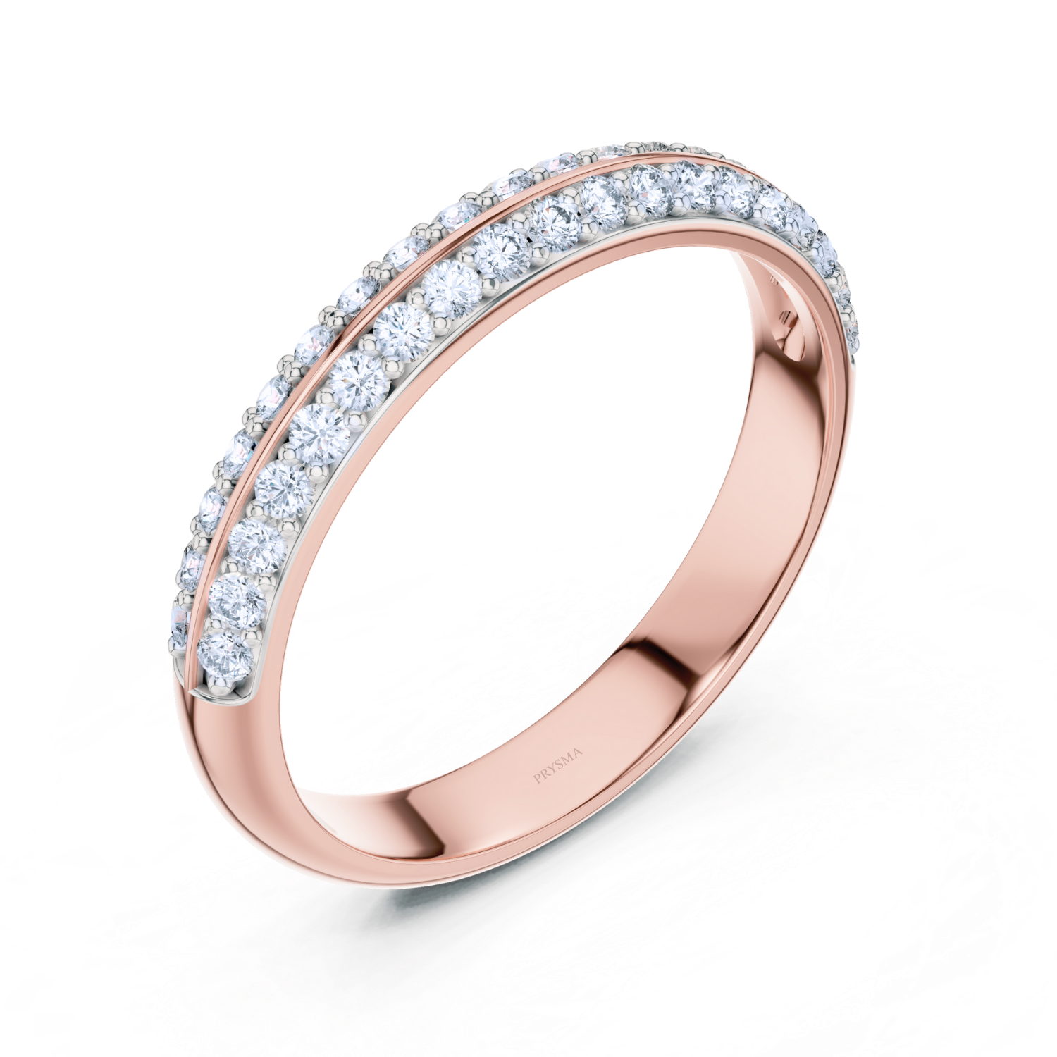 Double Row Diamond Pave Band