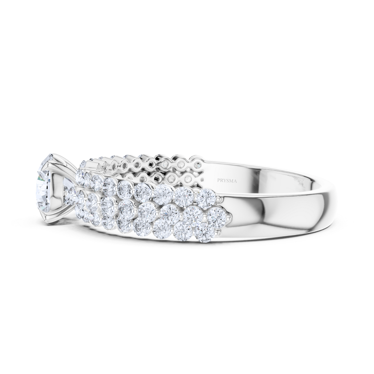 Aurelia Double Row Lab Diamond Solitaire Ring