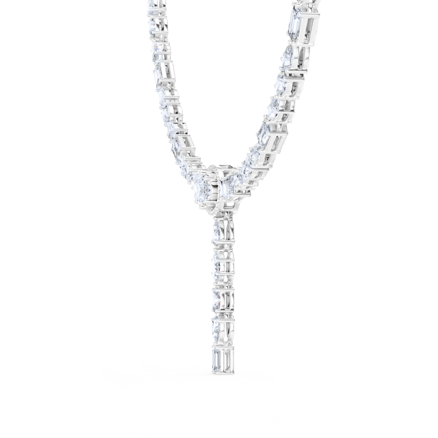 Diamond Drop Tennis Necklace