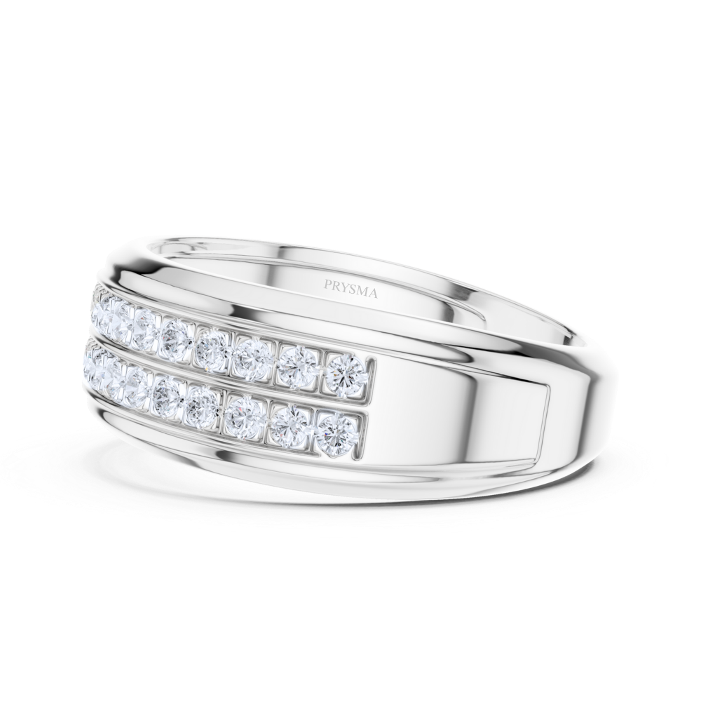Eminence Triple Row Diamond Ring