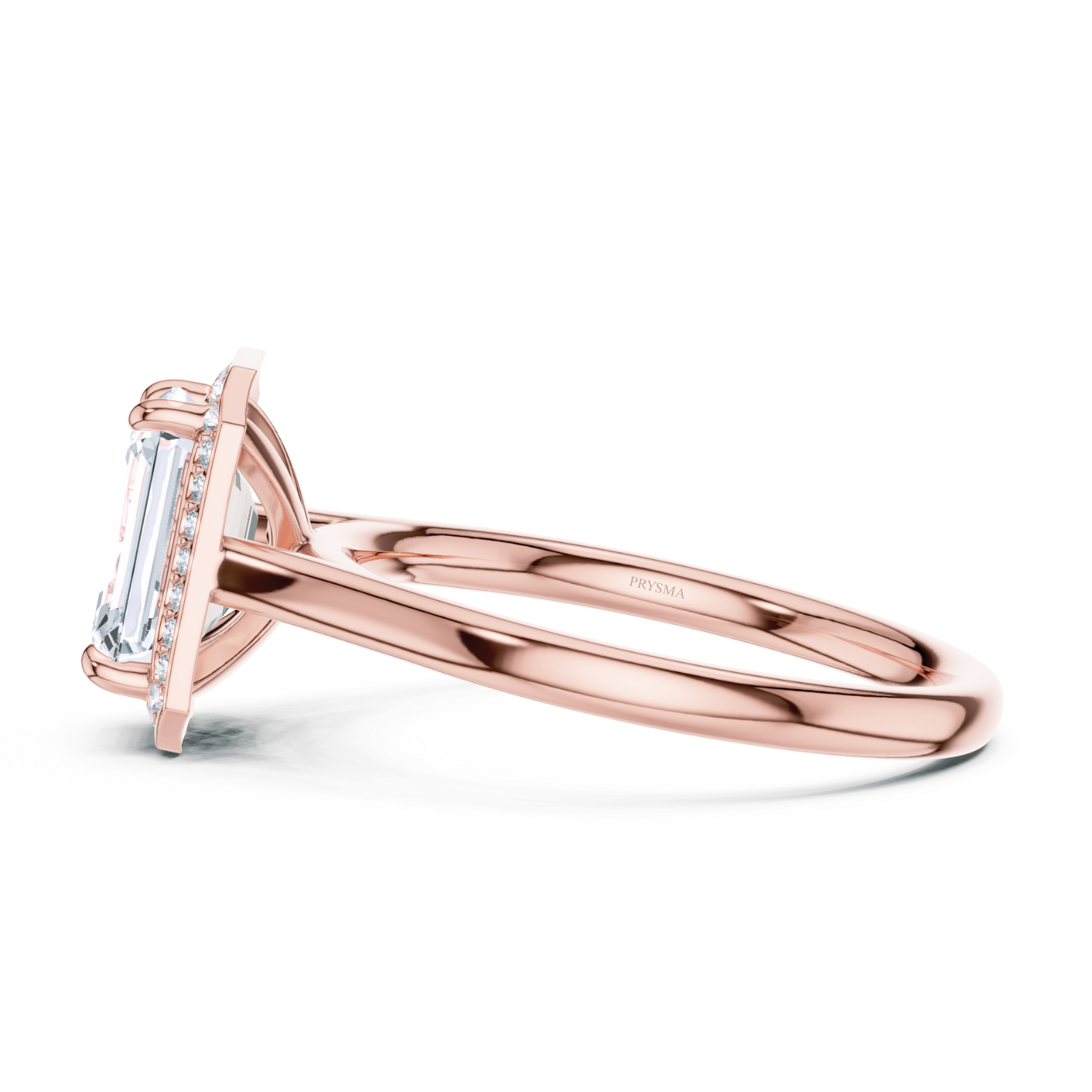 Regal Halo Emerald-Cut Diamond Ring