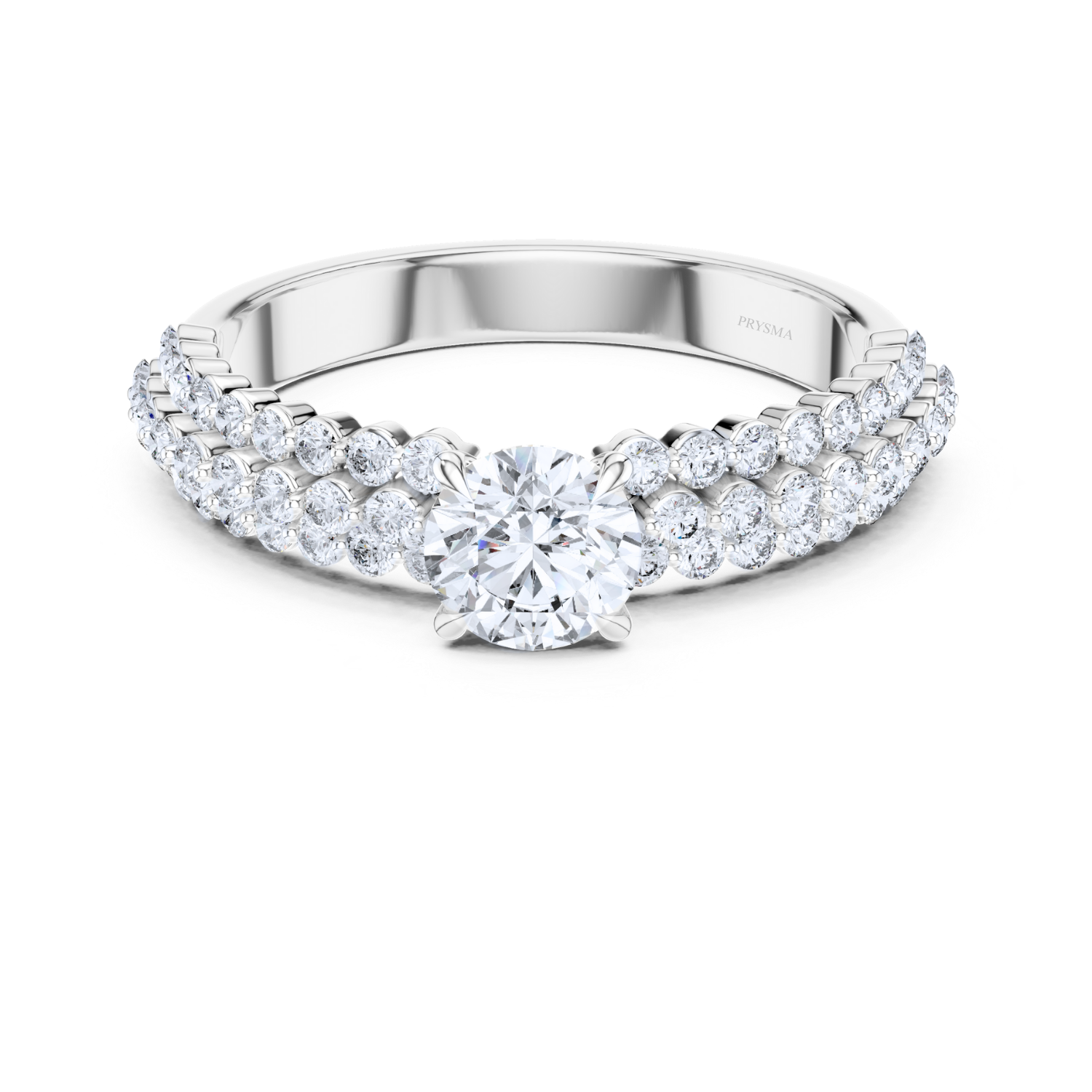 Aurelia Double Row Lab Diamond Solitaire Ring