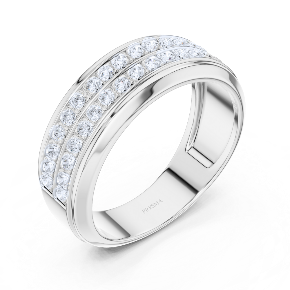 Eminence Triple Row Diamond Ring