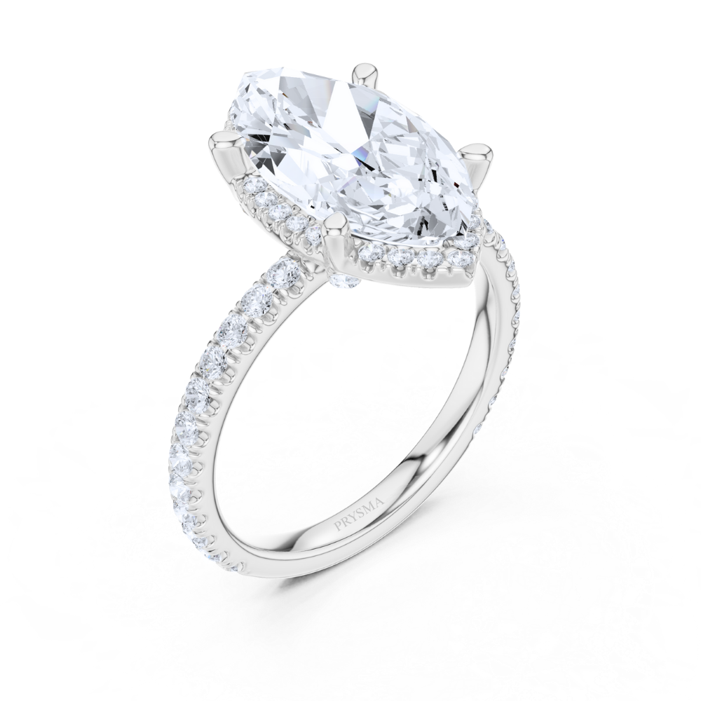 Celeste Marquise Halo Ring