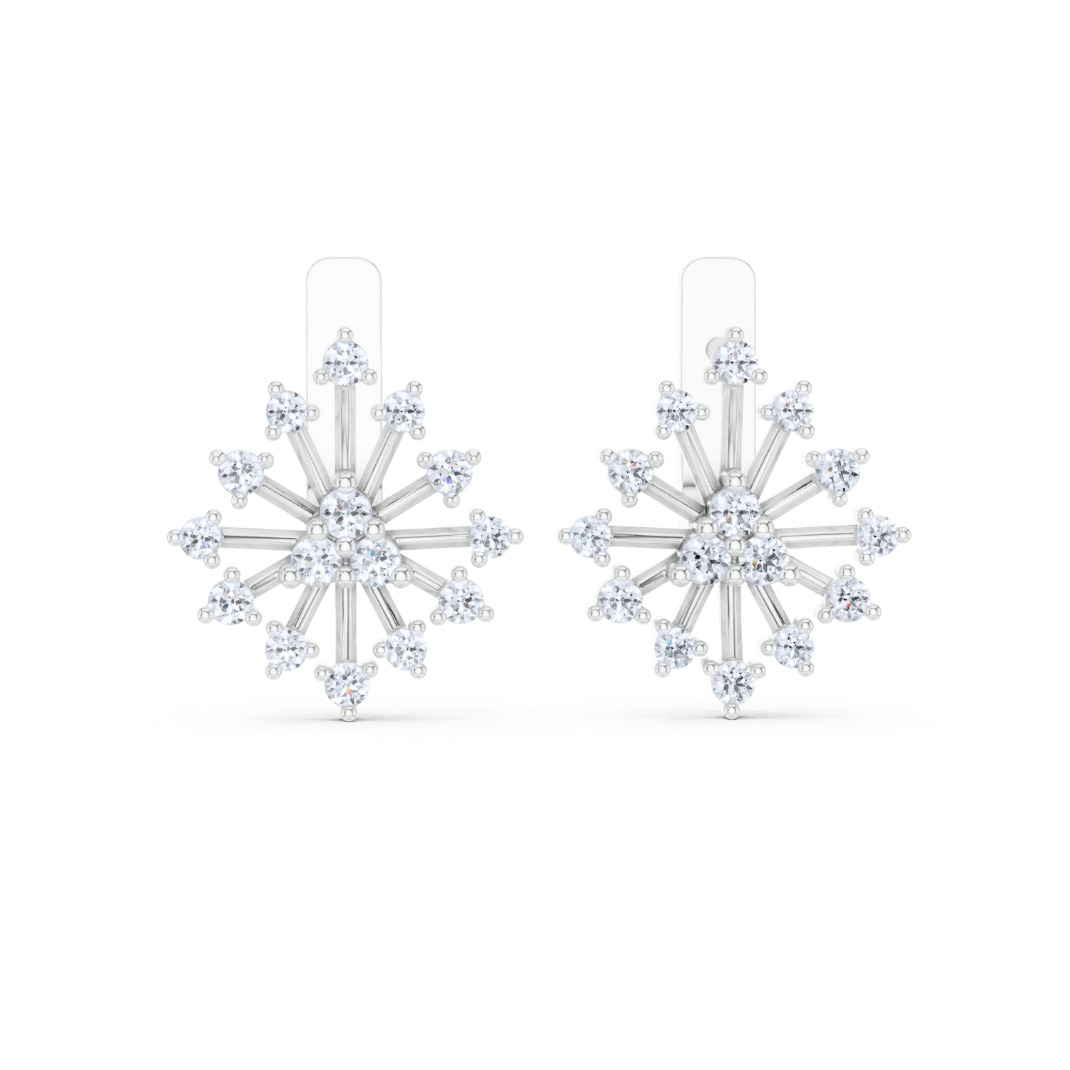 Radiant Starburst Diamond Earrings