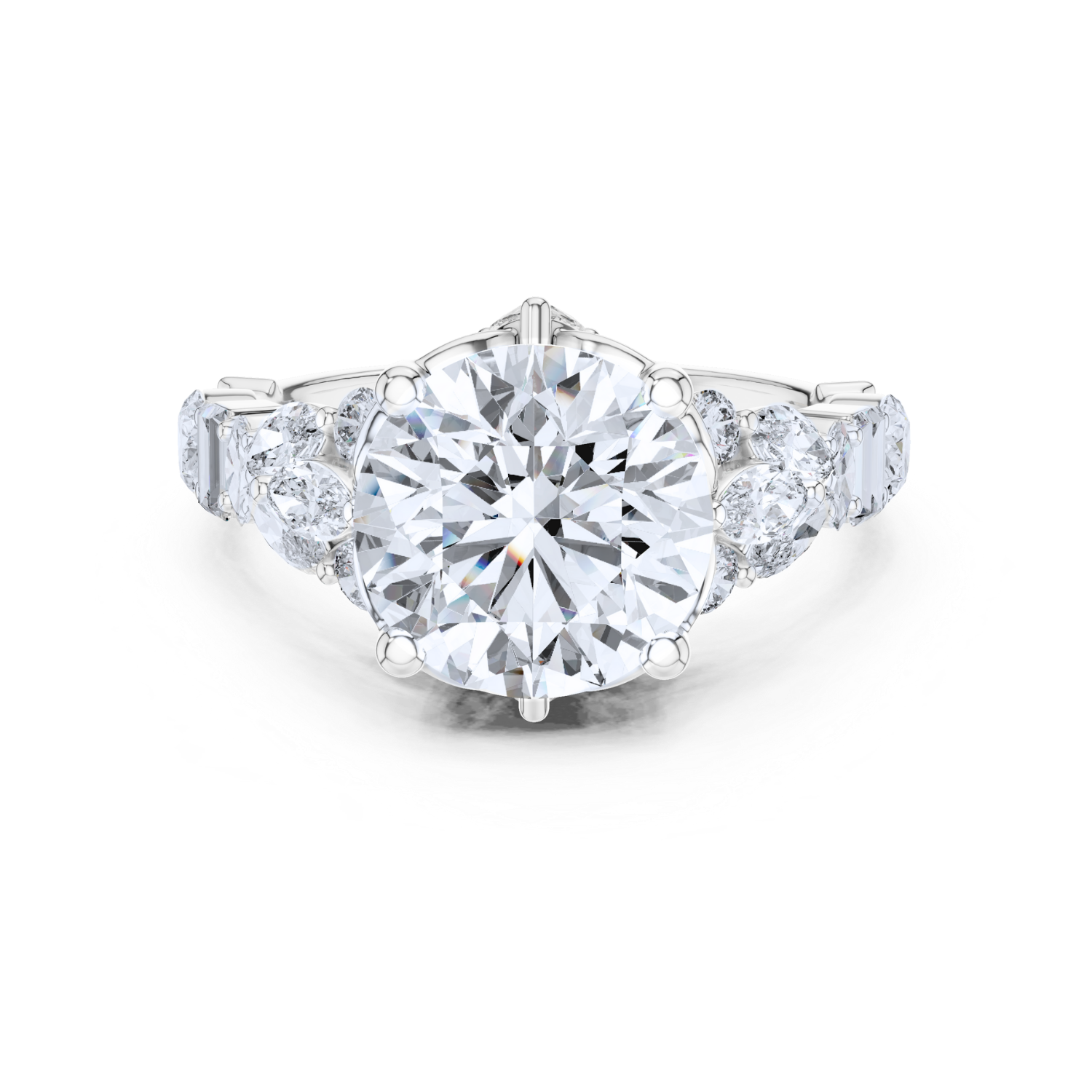 Grandeur Oval-Cut Multi-Stone Diamond Ring