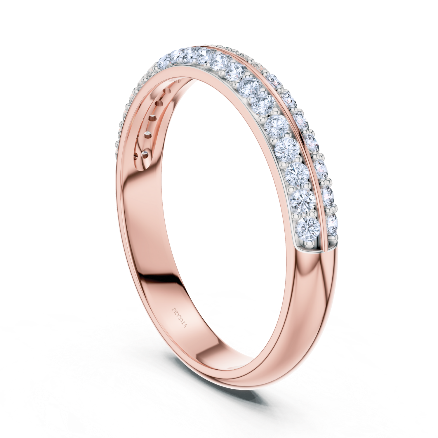 Double Row Diamond Pave Band