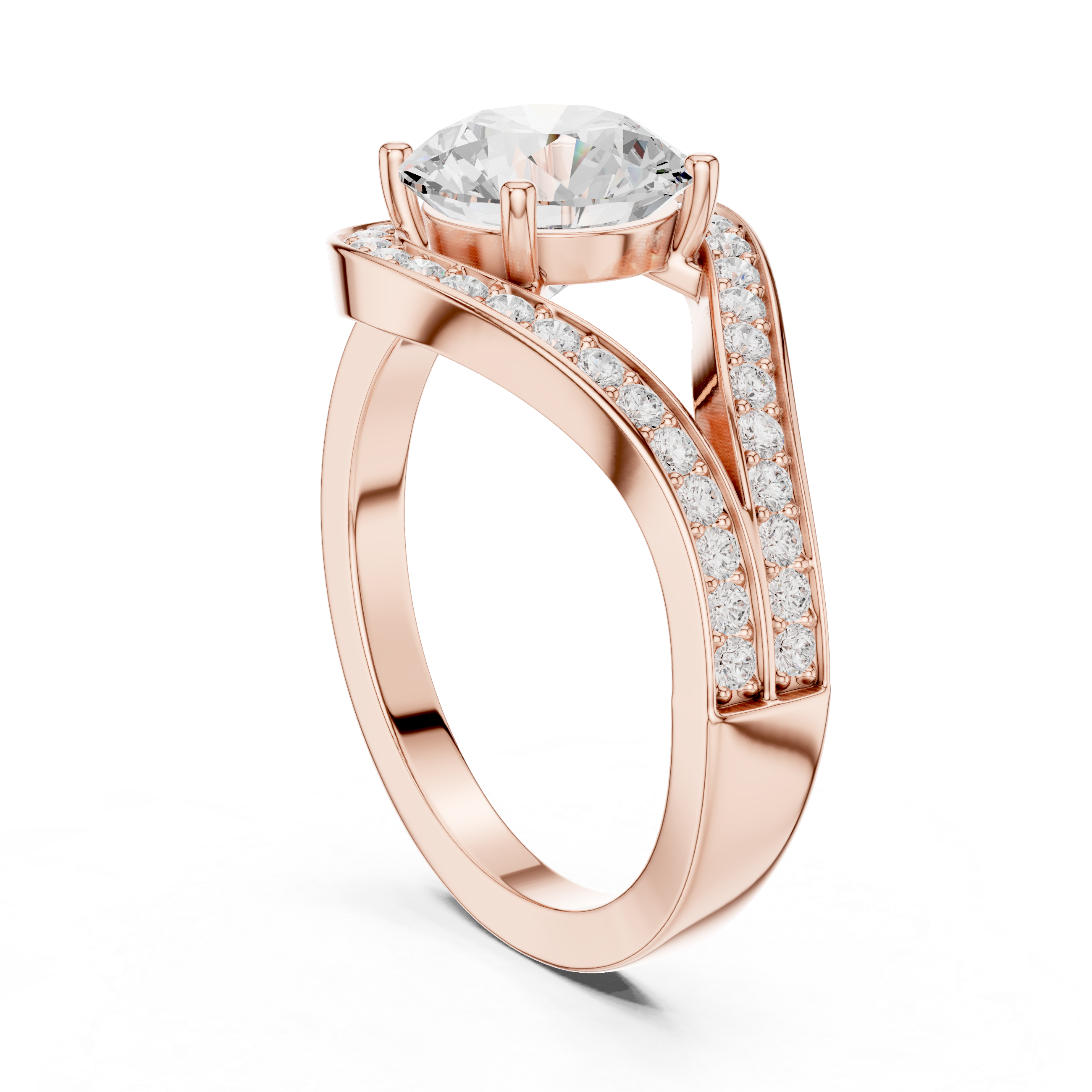 Eternal Sparkle Split Shank Ring