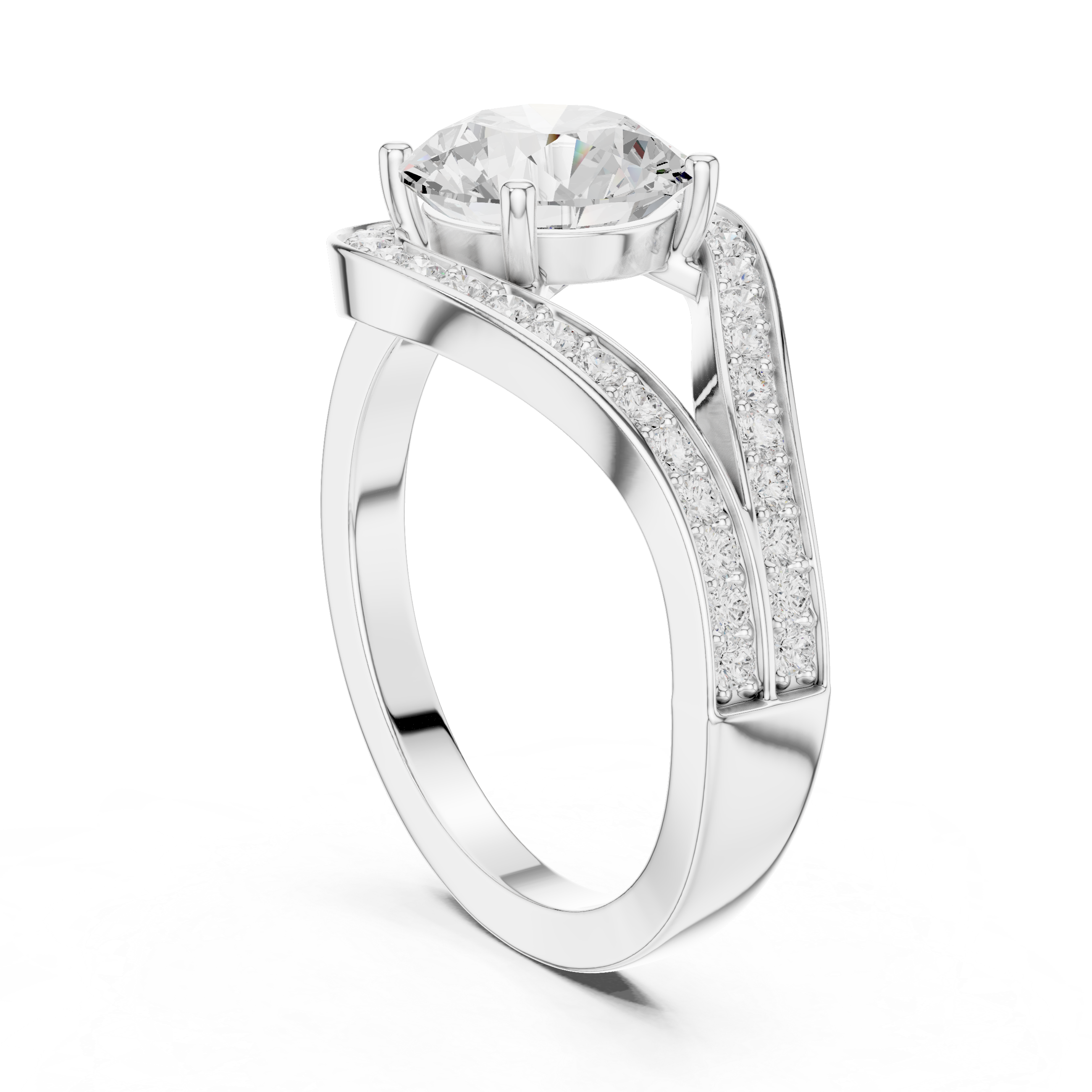 Eternal Sparkle Split Shank Ring