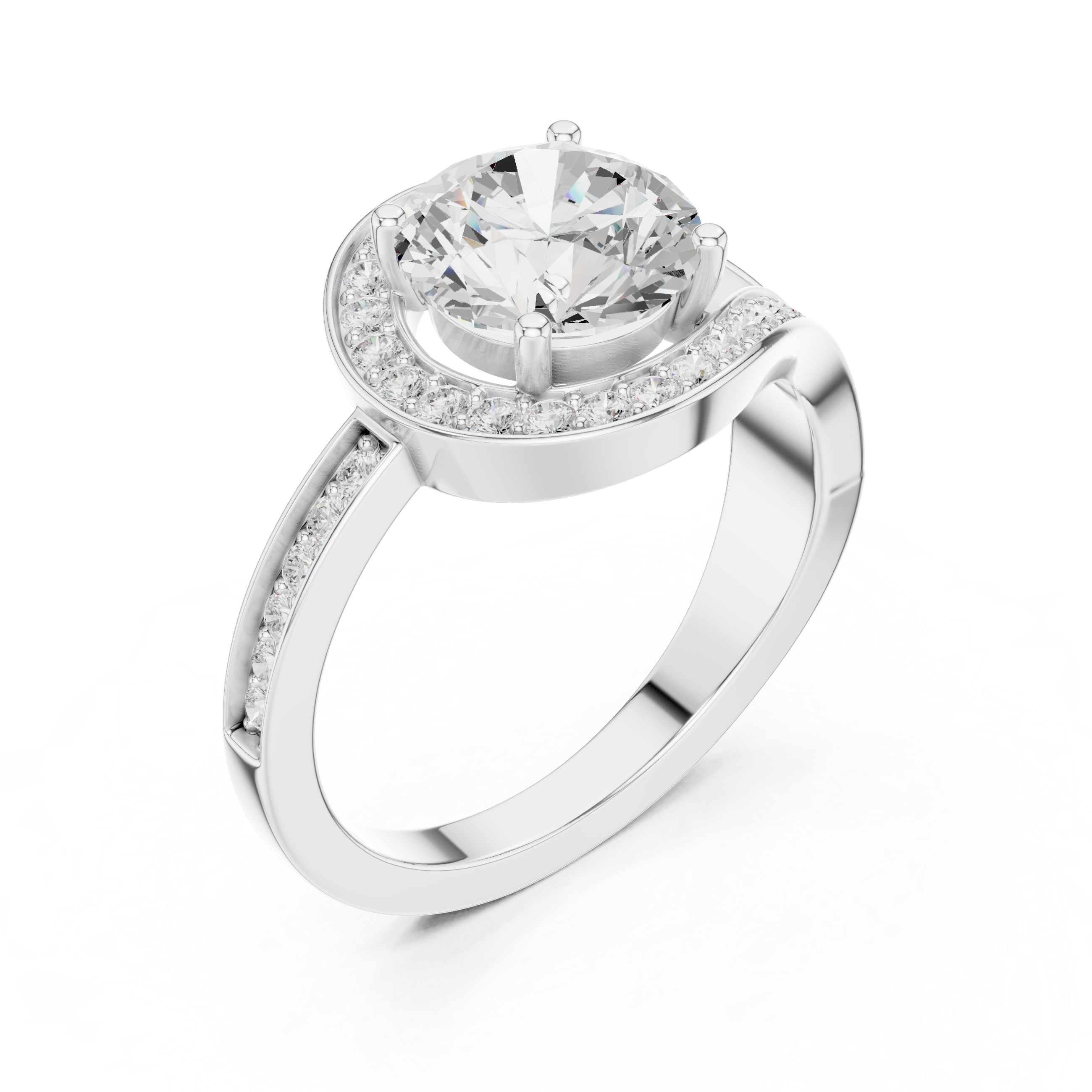 Eternal Sparkle Split Shank Ring