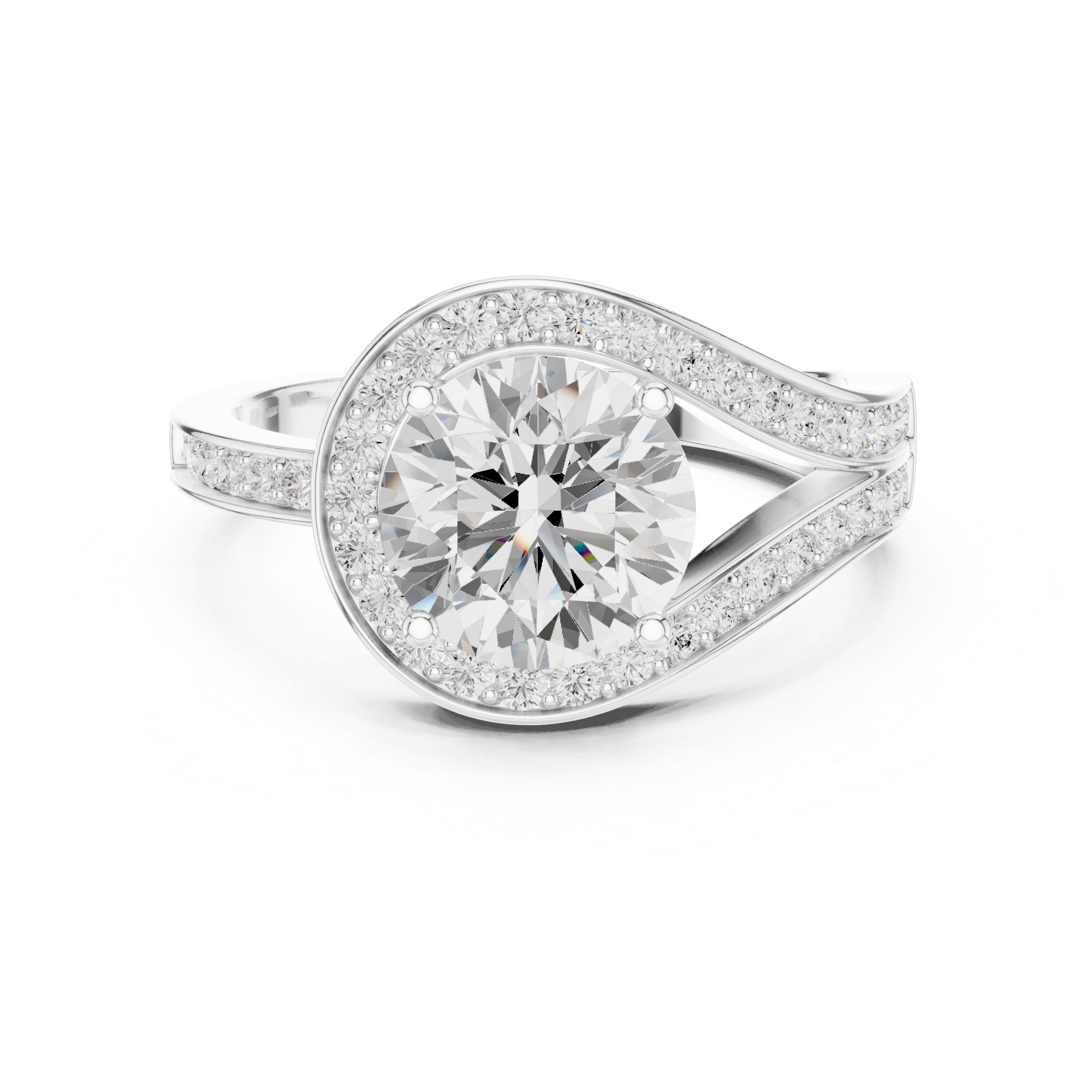 Eternal Sparkle Split Shank Ring