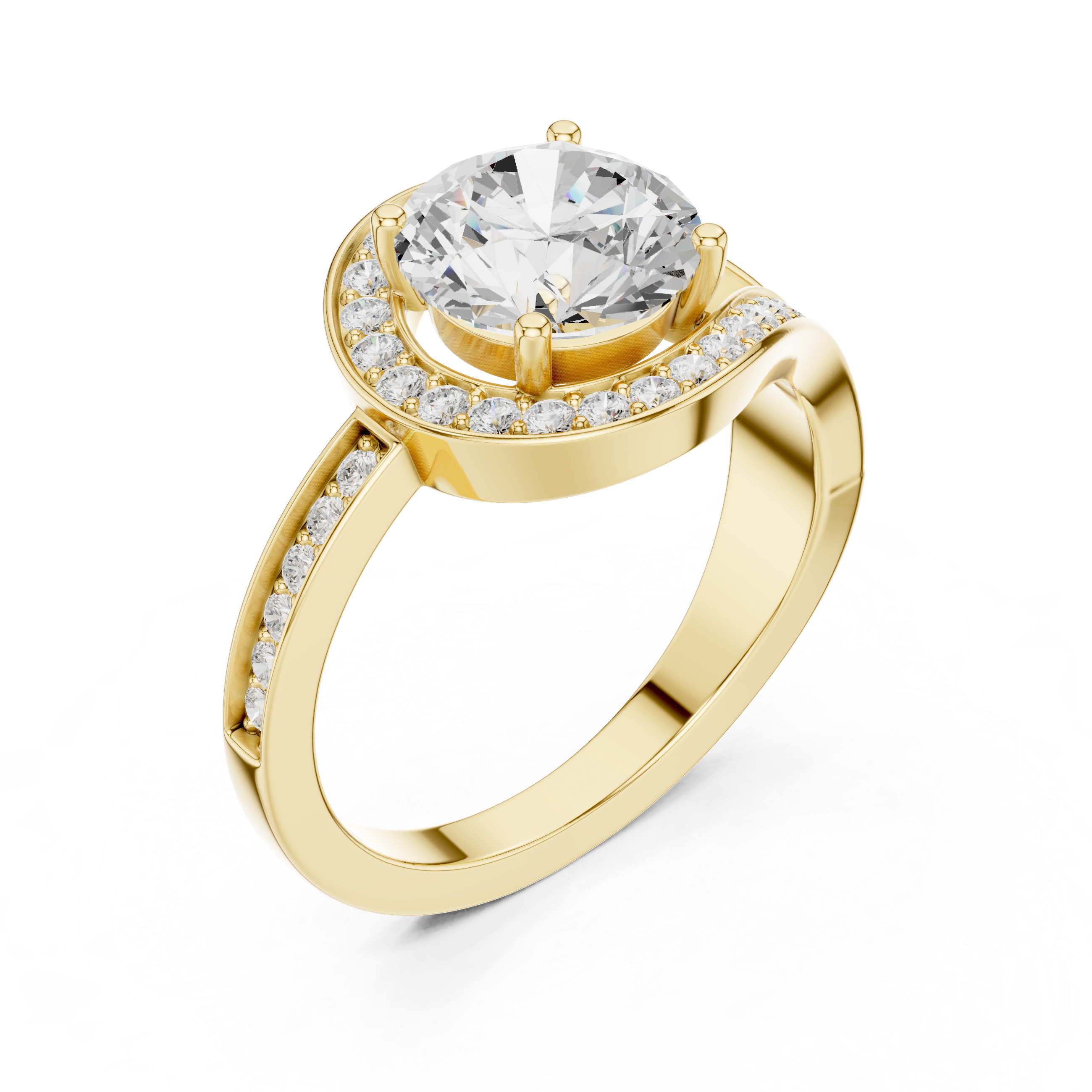Eternal Sparkle Split Shank Ring