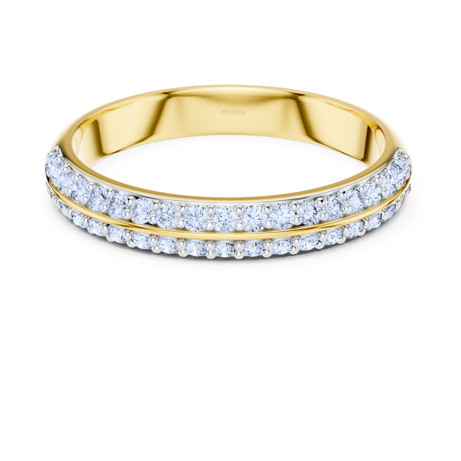 Double Row Diamond Pave Band