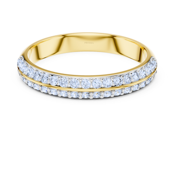 Double Row Diamond Pave Band