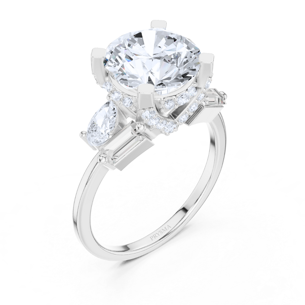 Radiance Grandeur Three-Stone Ring