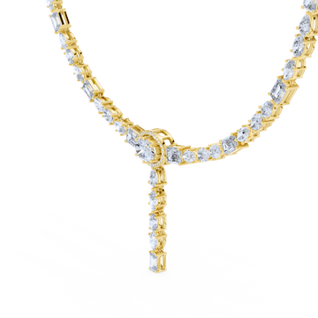 Diamond Drop Tennis Necklace