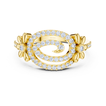 Floral Elegance Diamond Ring