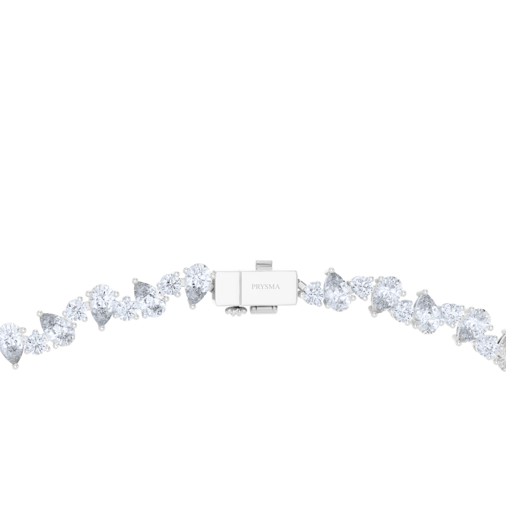 Eternal Pear Diamond Tennis Necklace