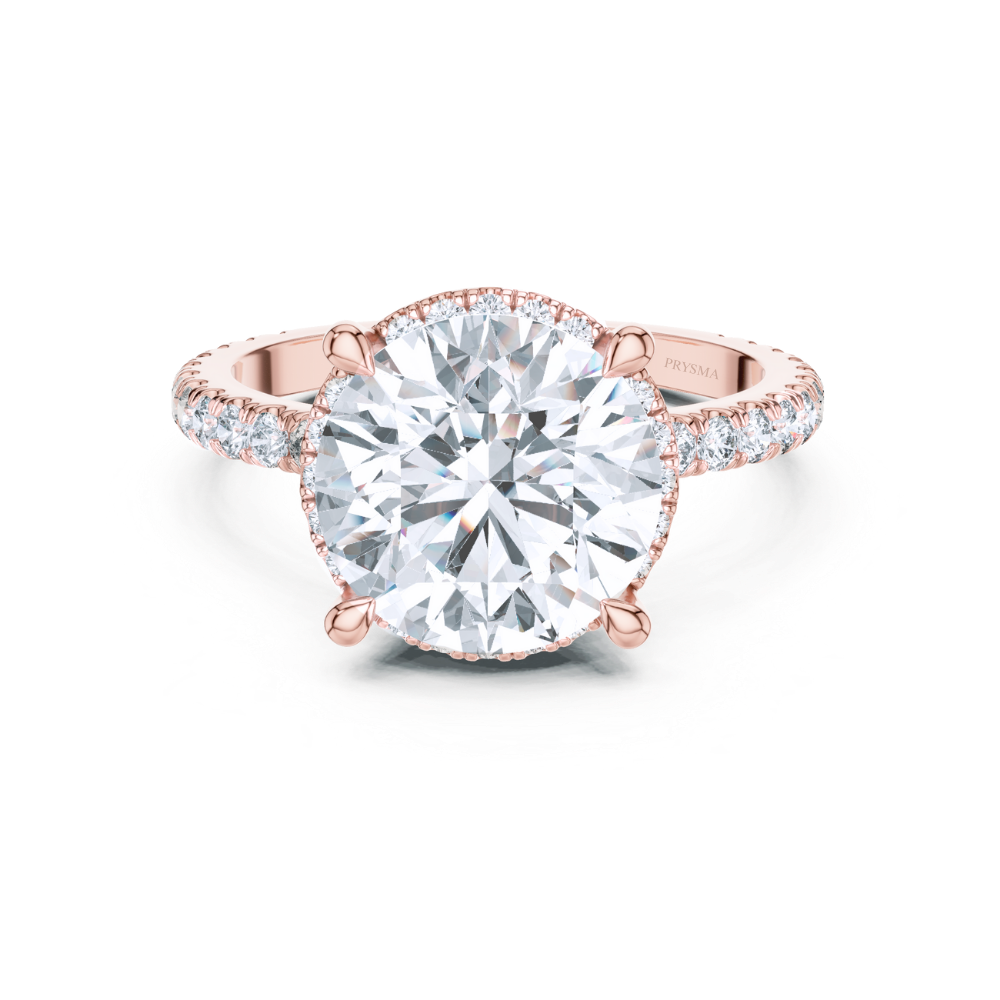 Radiant Halo Round Diamond Ring