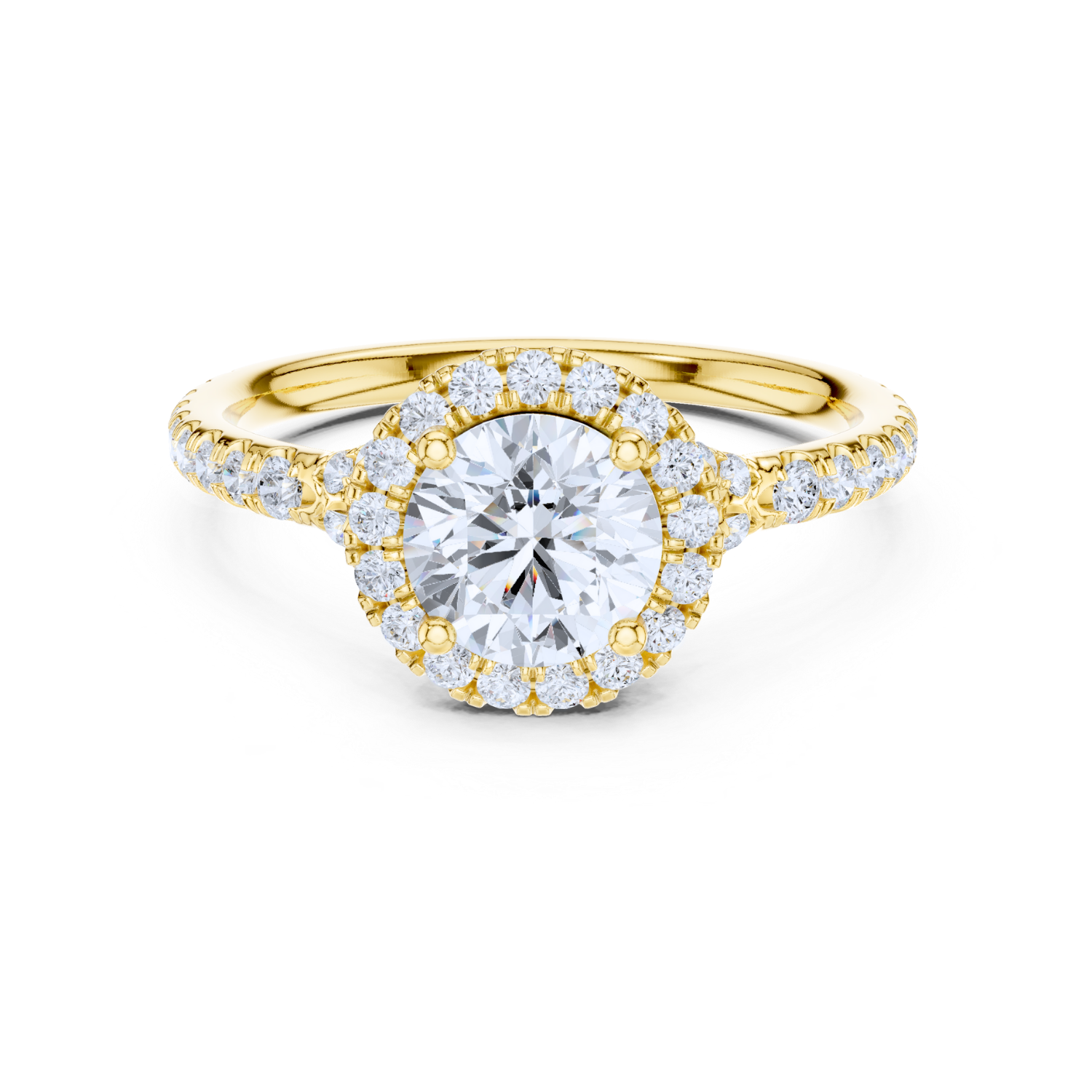 Cathedral Pave Diamond Ring