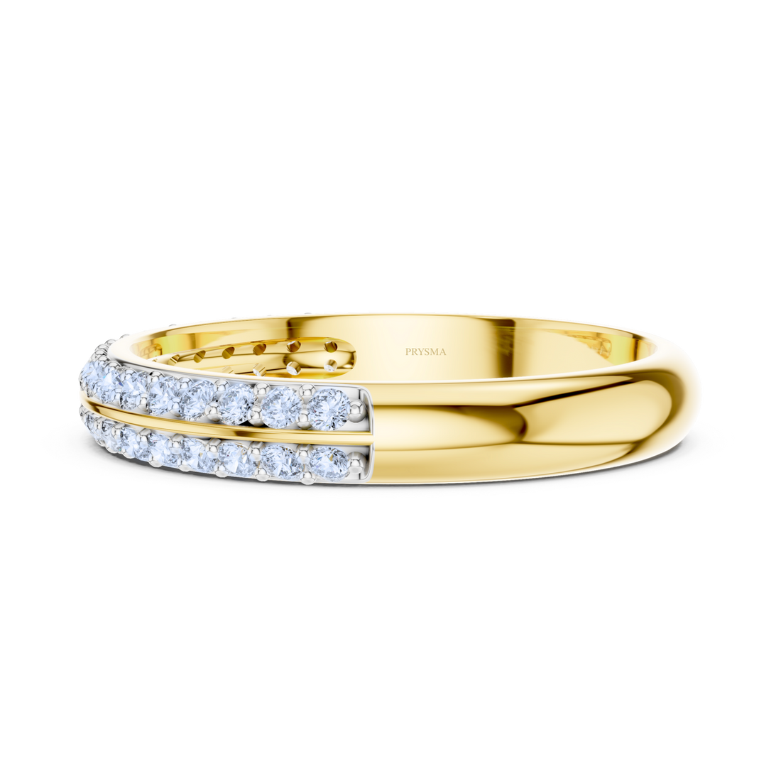 Double Row Diamond Pave Band
