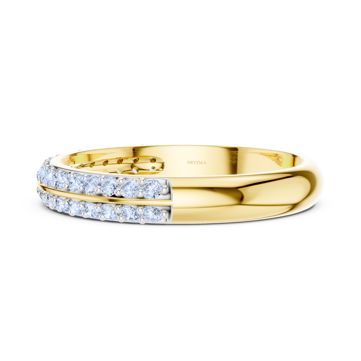 Double Row Diamond Pave Band