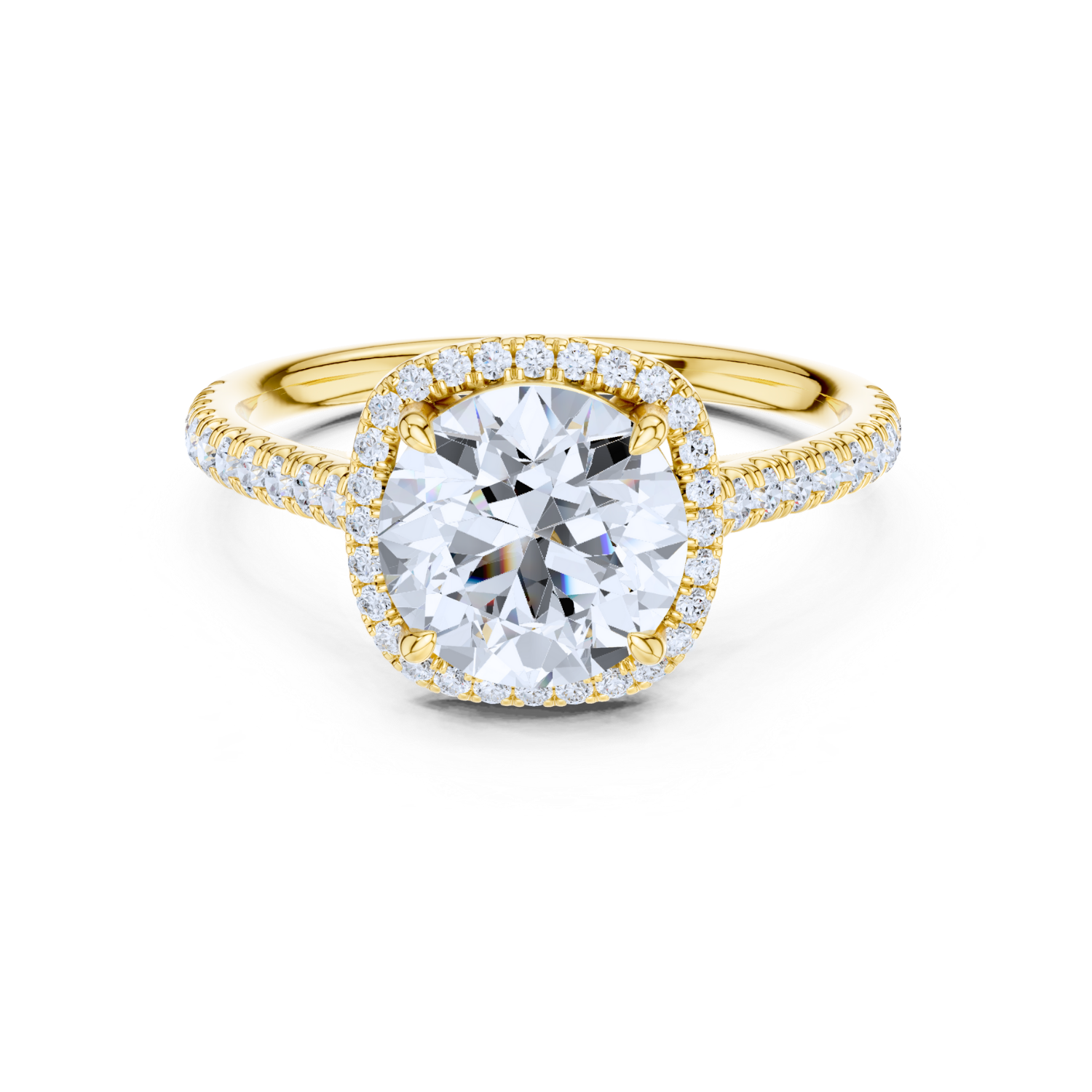 Halo Pave Diamond Ring
