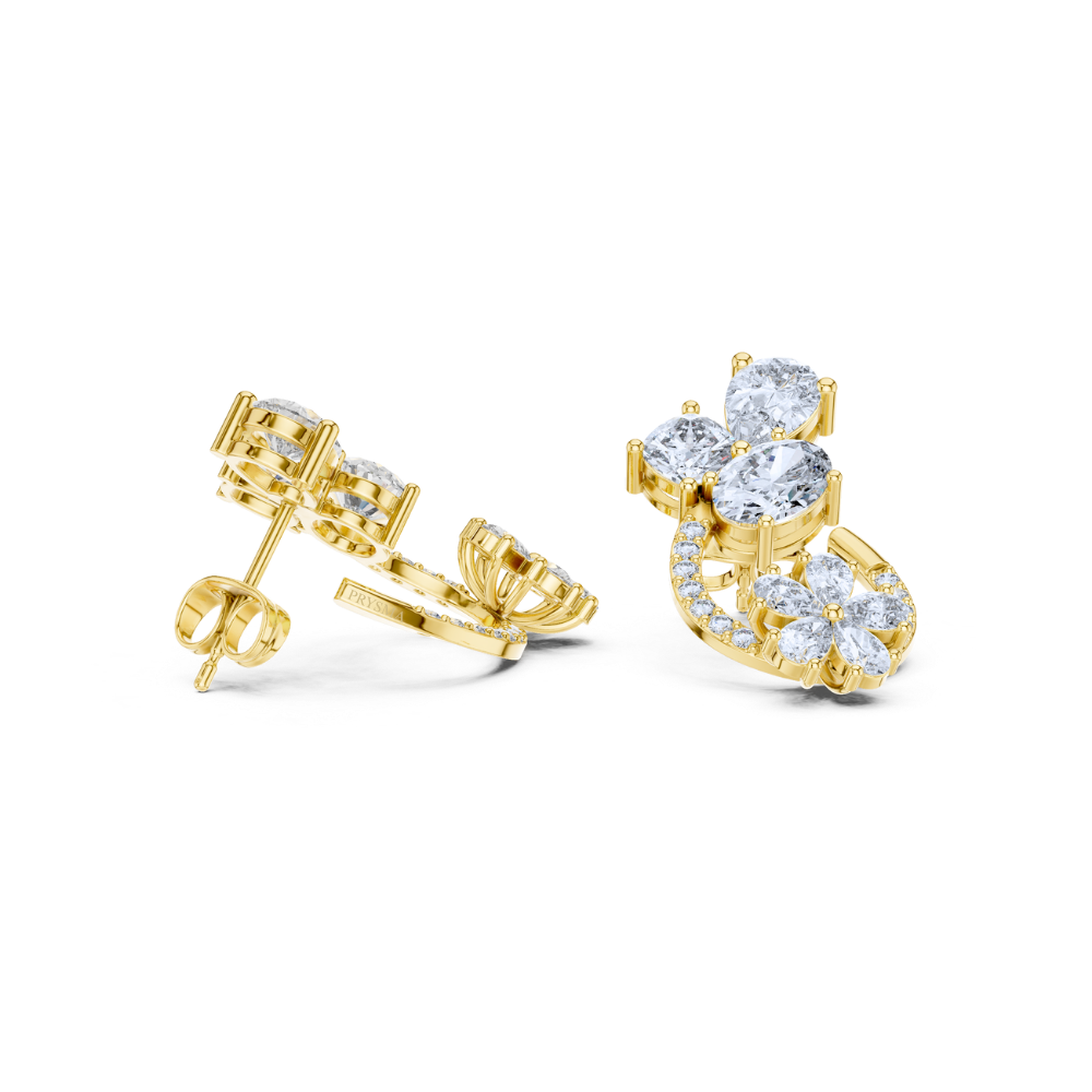 Blossom Halo Diamond Hoop Earrings