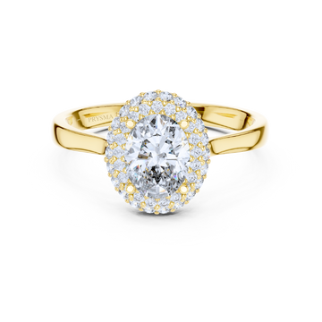 Celeste Oval Double Halo Ring
