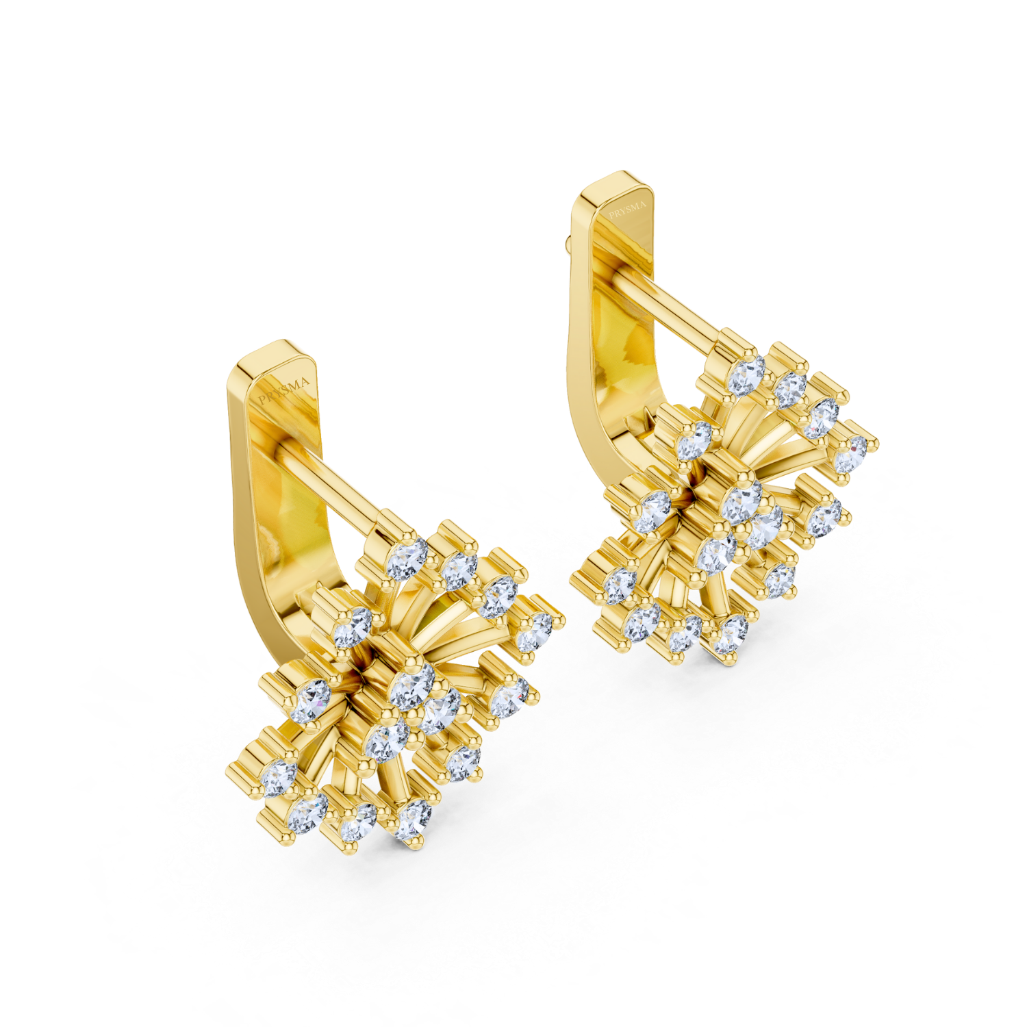 Radiant Starburst Diamond Earrings