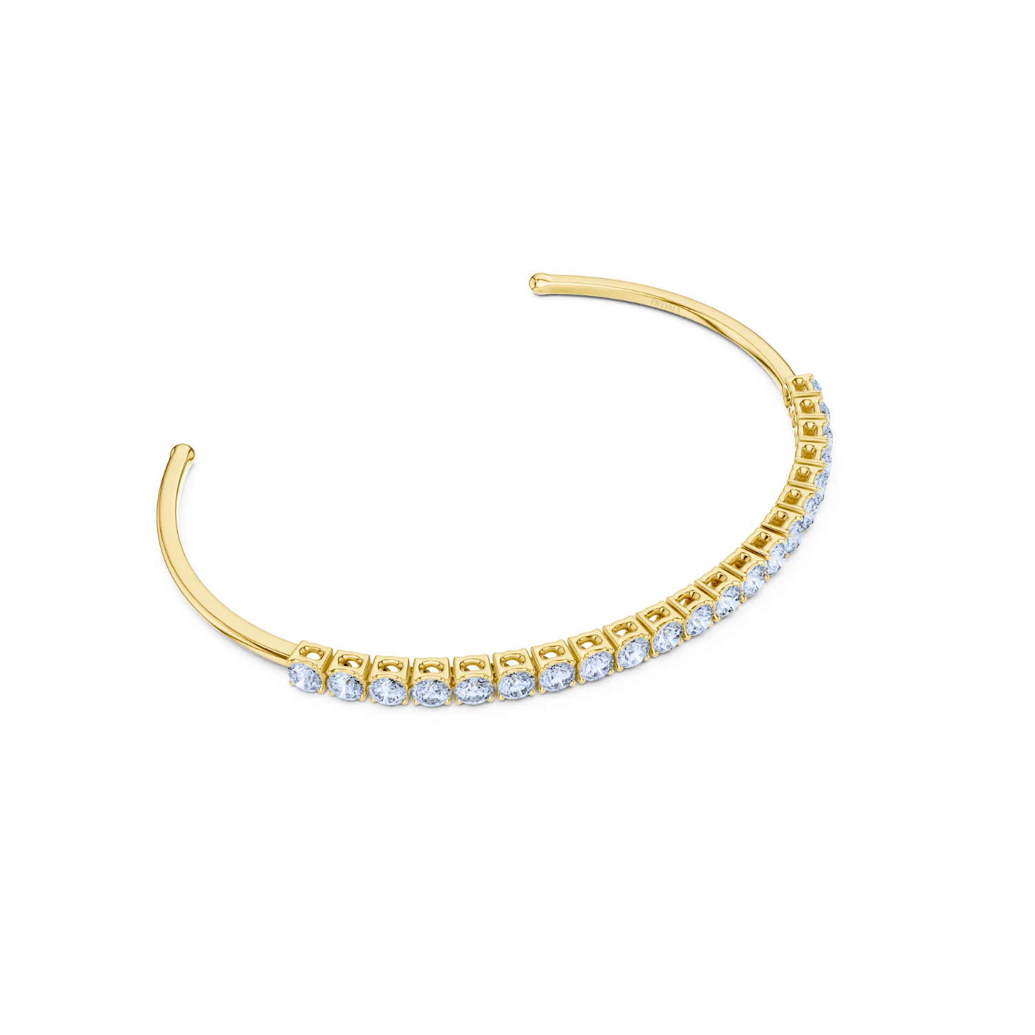 Elegant Diamond Open Cuff Bracelet