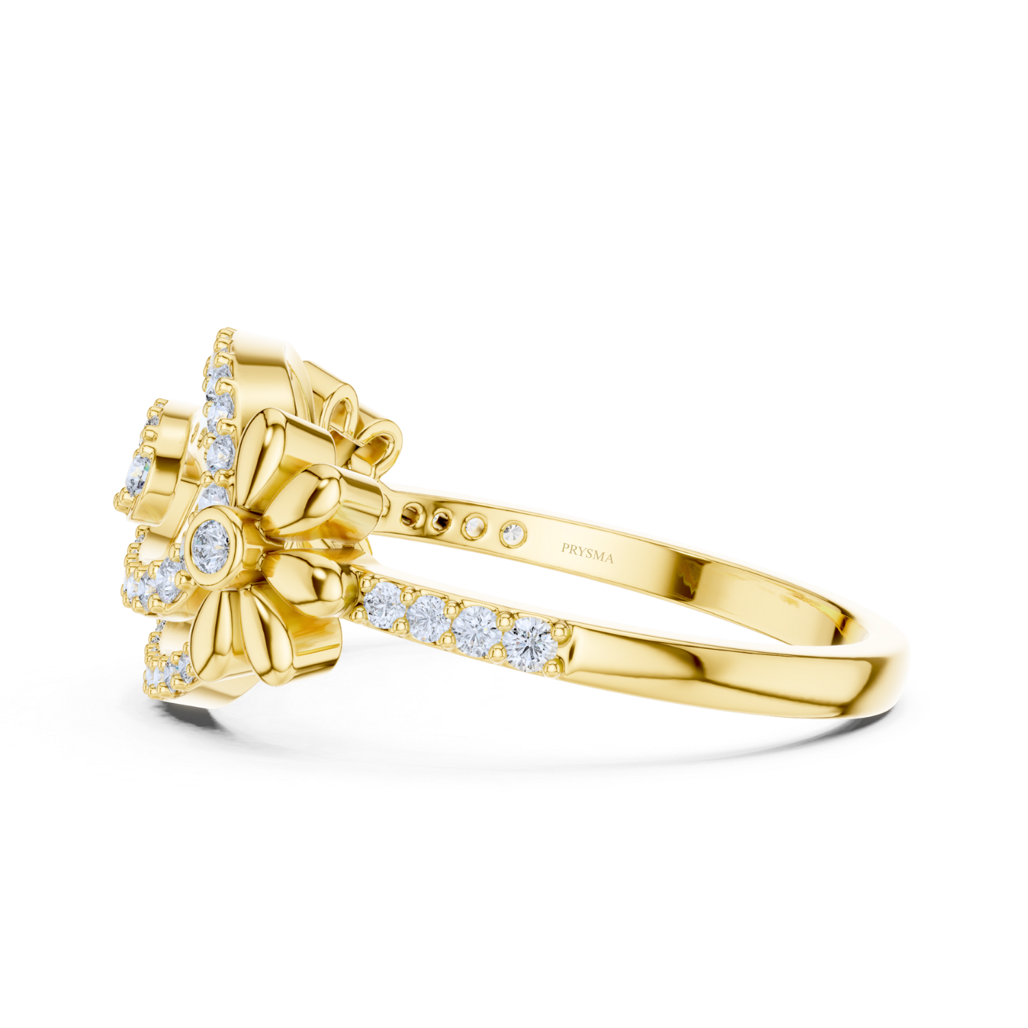 Floral Elegance Diamond Ring