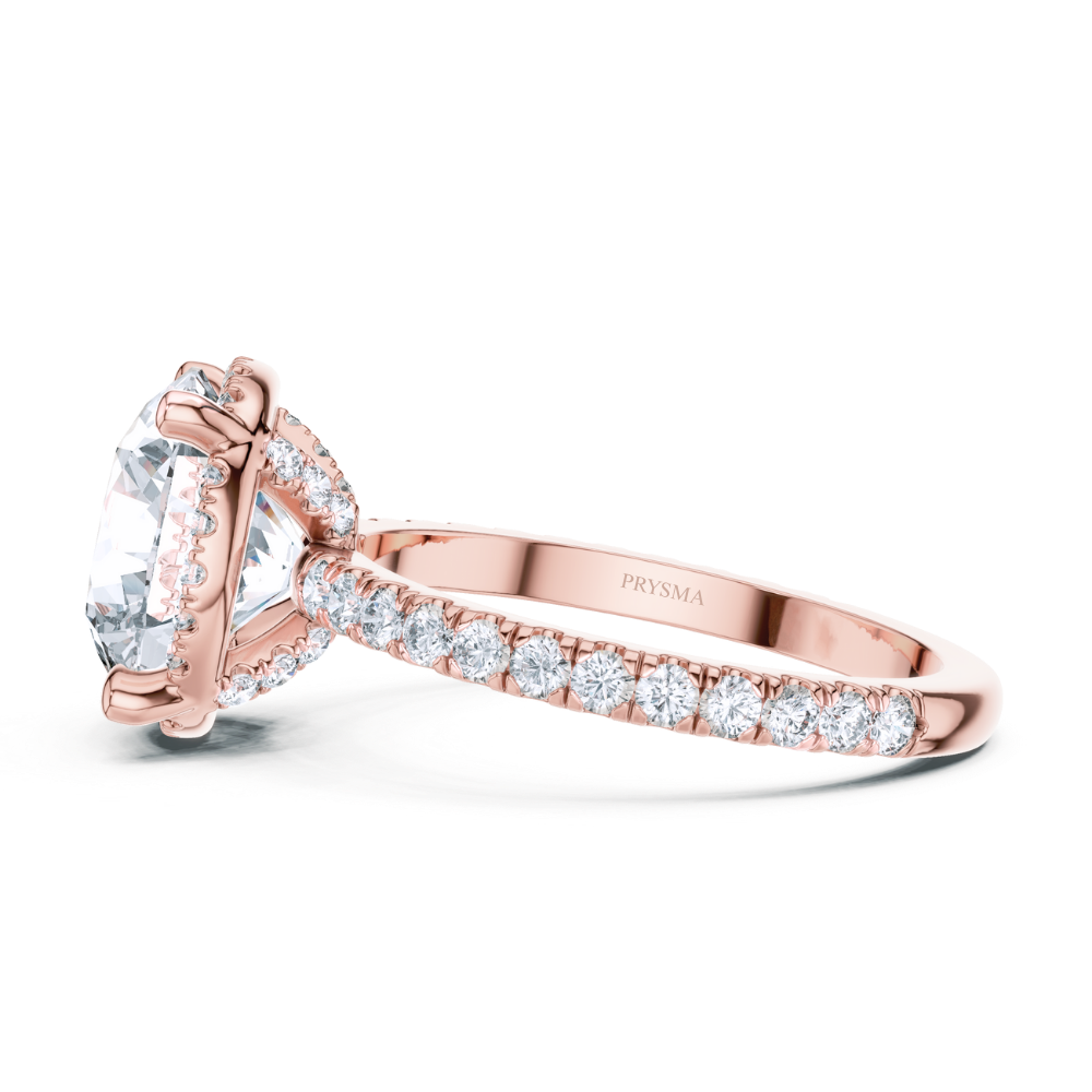 Radiant Halo Round Diamond Ring