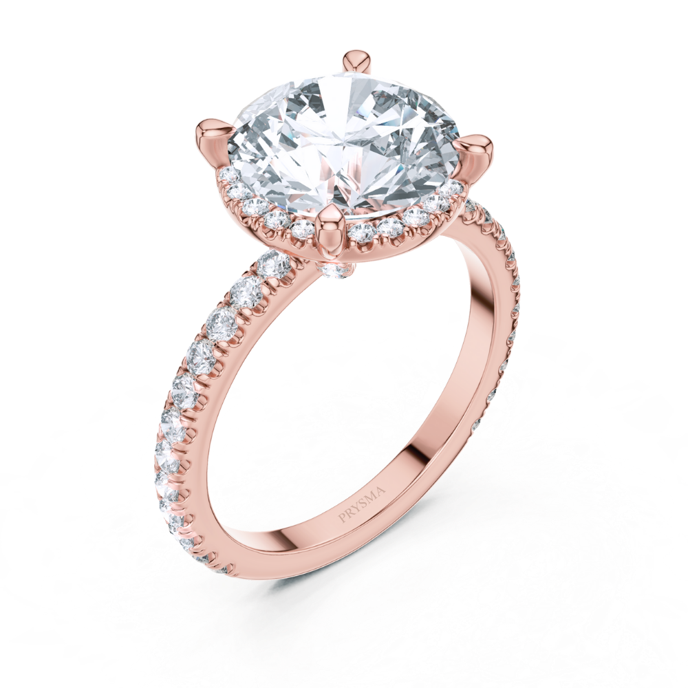 Radiant Halo Round Diamond Ring