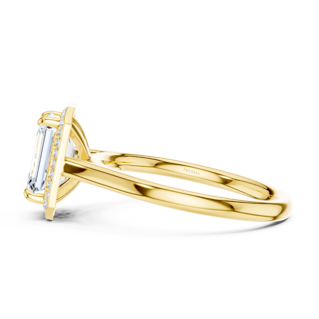 Regal Halo Emerald-Cut Diamond Ring