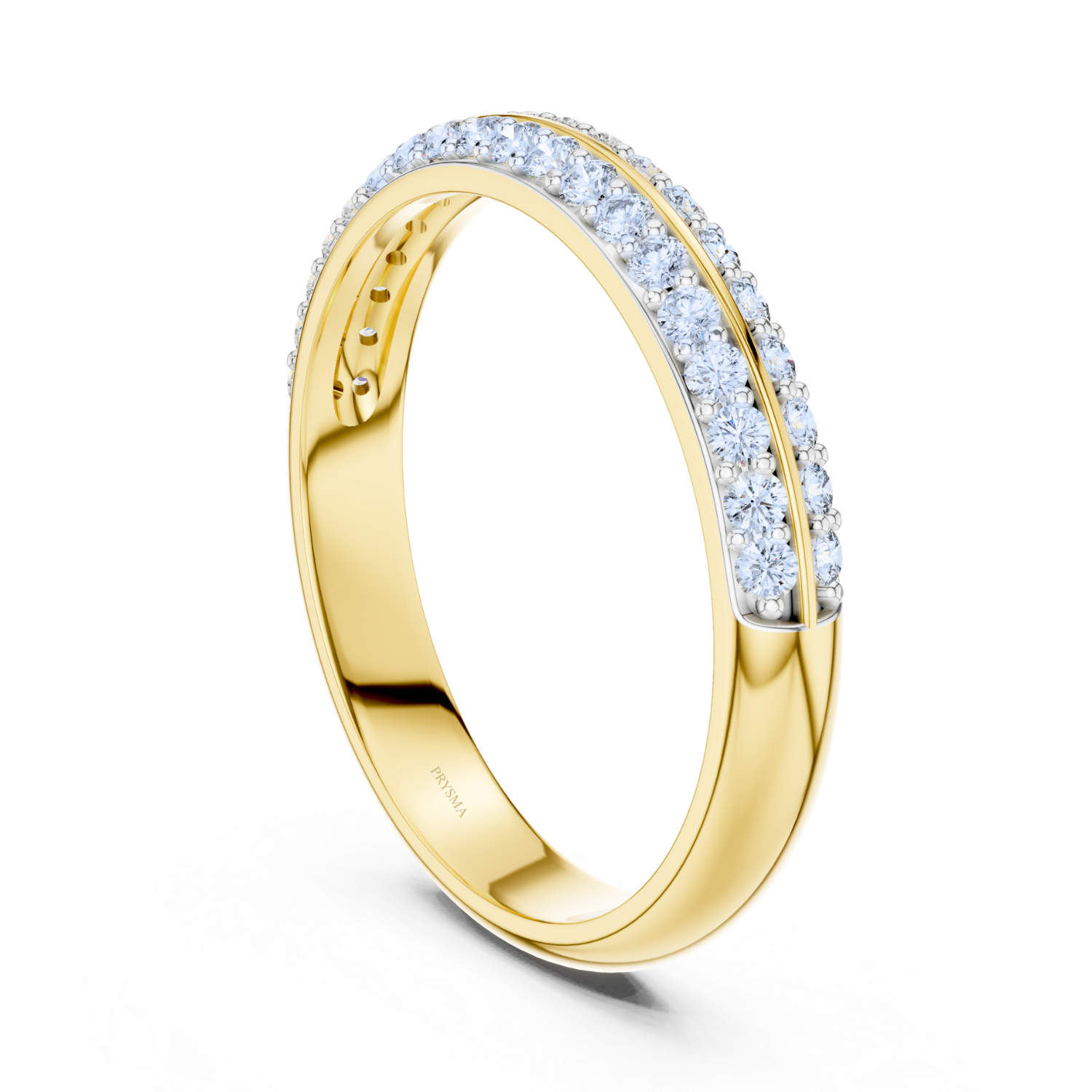 Double Row Diamond Pave Band