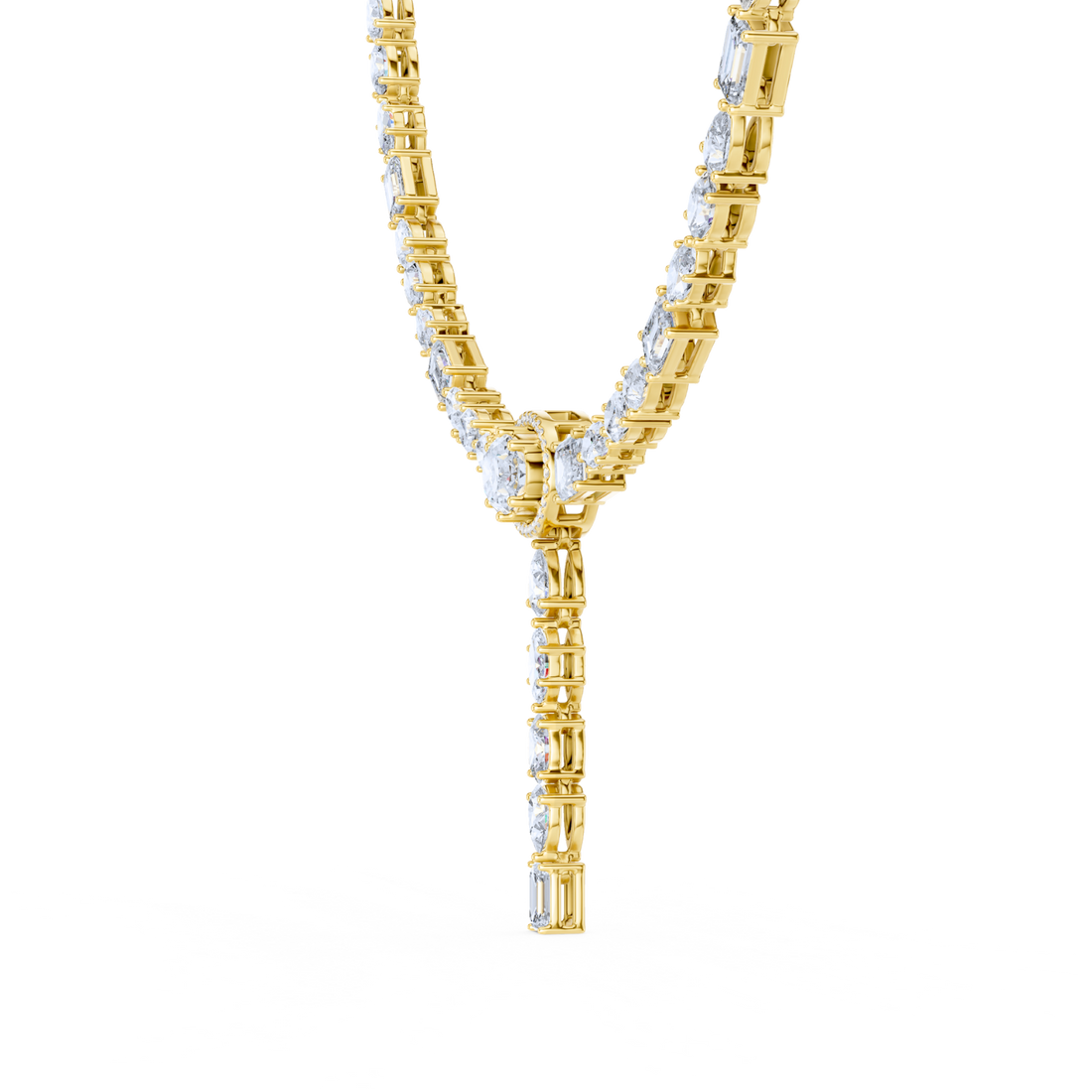 Diamond Drop Tennis Necklace