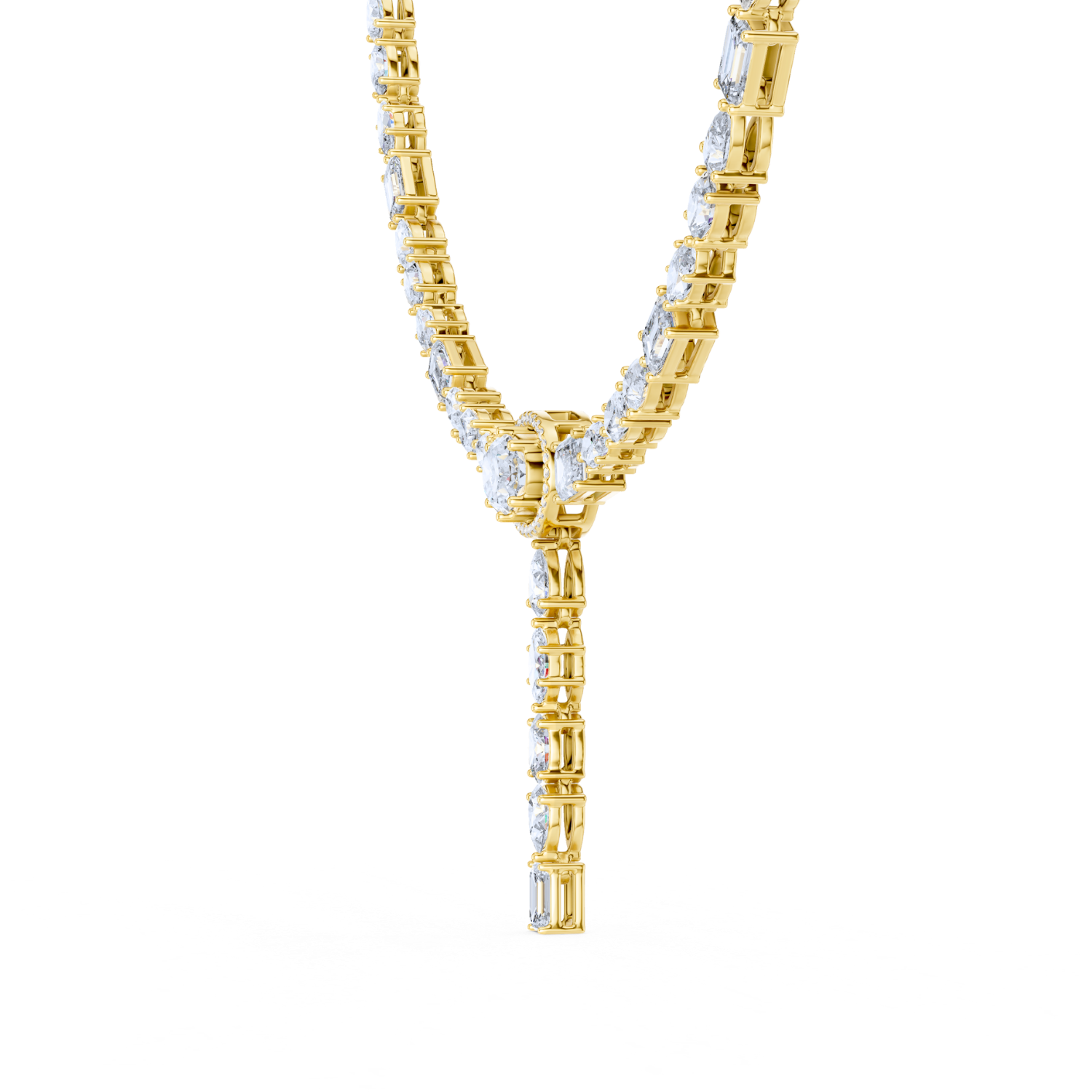 Diamond Drop Tennis Necklace