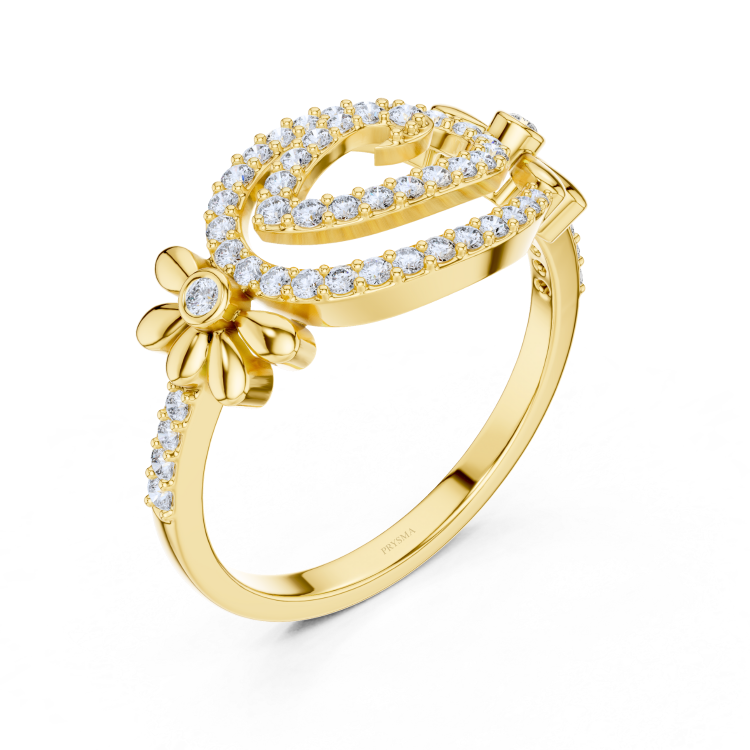 Floral Elegance Diamond Ring