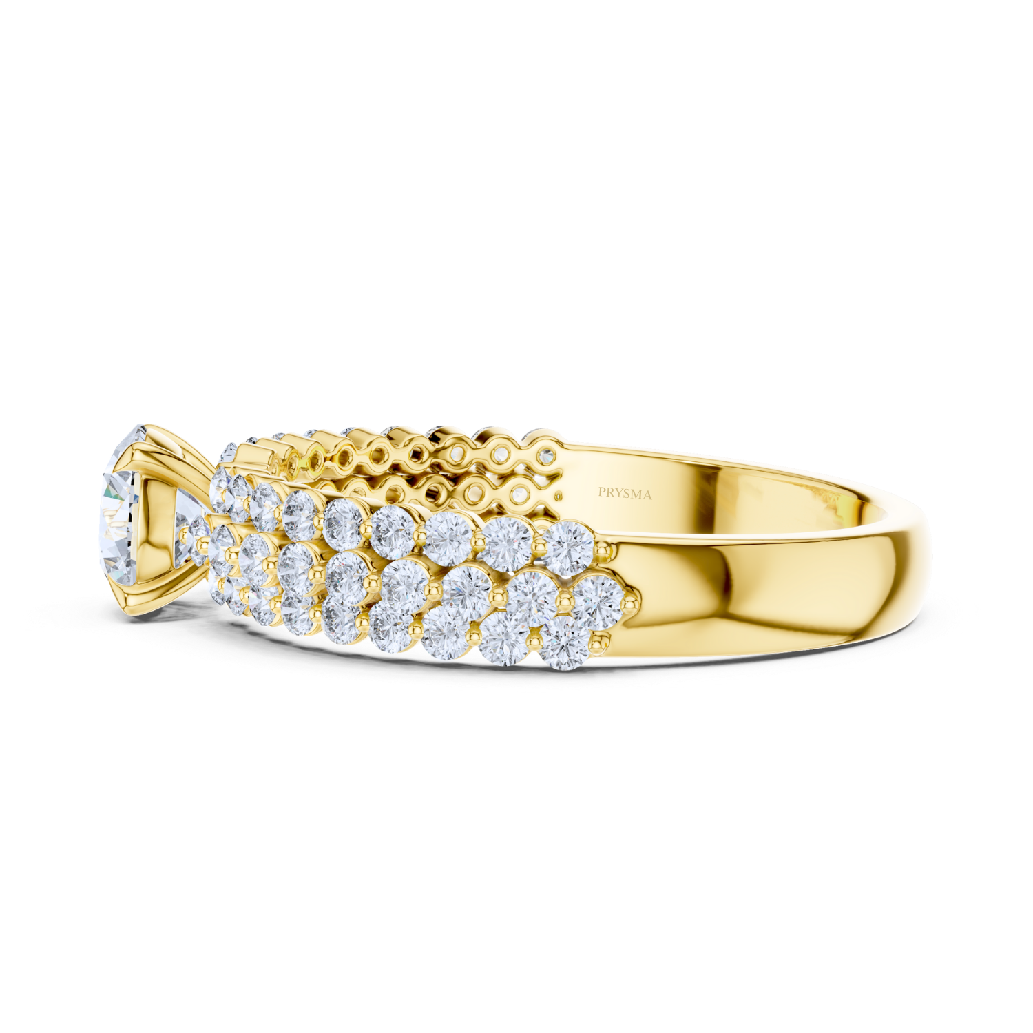 Aurelia Double Row Lab Diamond Solitaire Ring